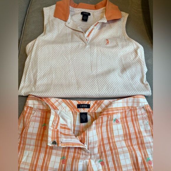 Vintage Izod top and Bermuda shorts w/ pockets. - Picture 6 of 10